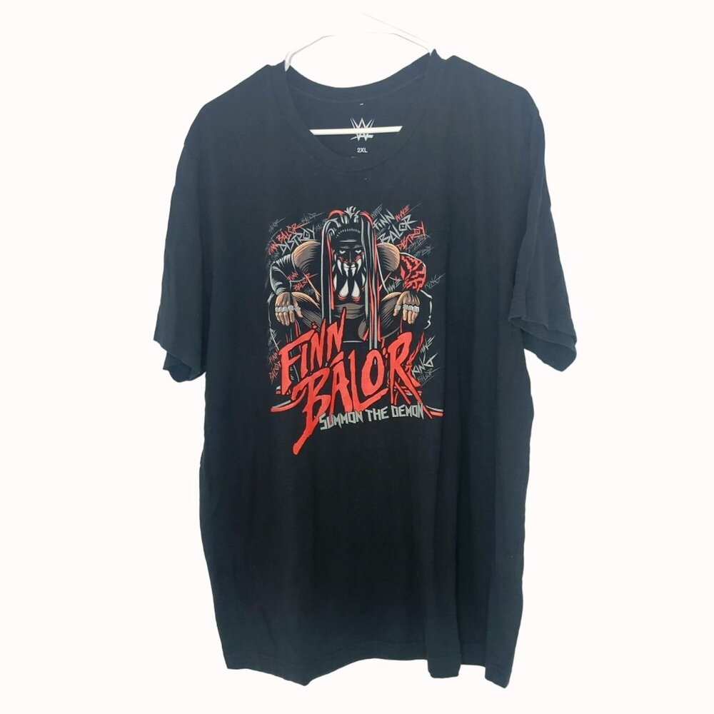 WWE Finn Balor Summon The Demon Graphic T-Shirt Mens 2XL Black Short Sleeve 2018